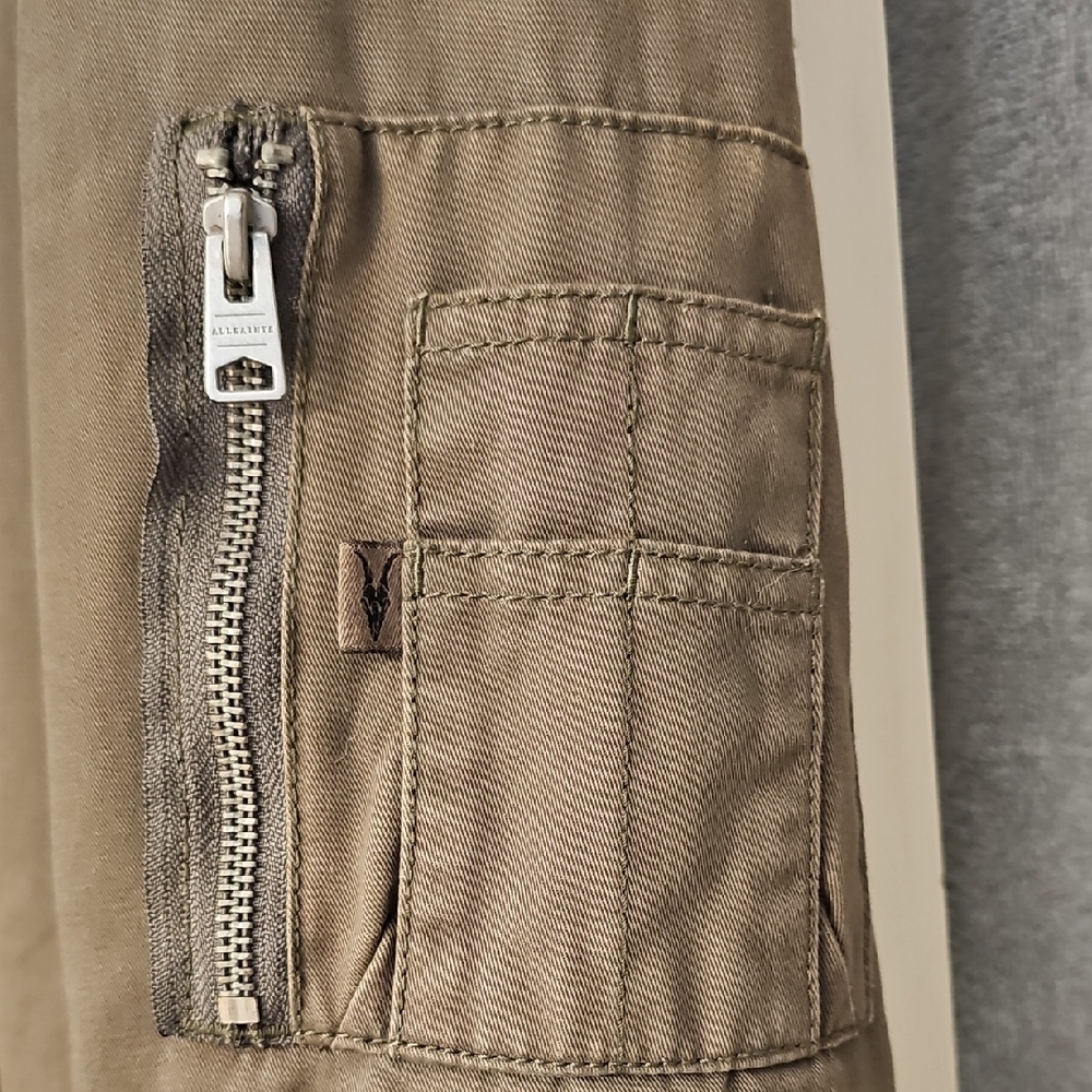 All Saints Olive Bomber Jacket - Picture 2 of 4